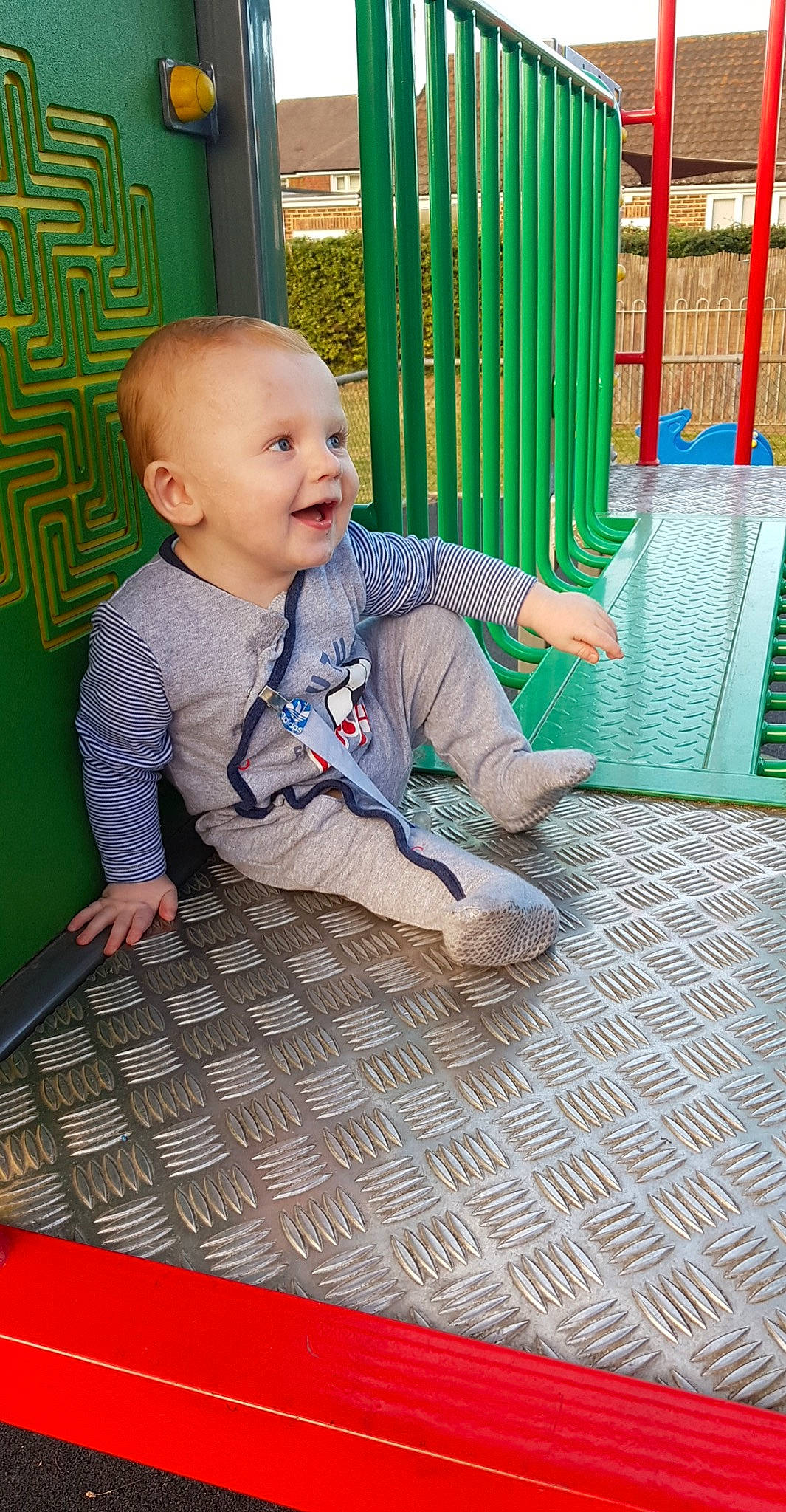 Jenson Aidan Wheeler joined the competition — help win amazing prizes! baby, child, fun, green, leisure, person, play, playground, recreation, smile, toddler, vacation