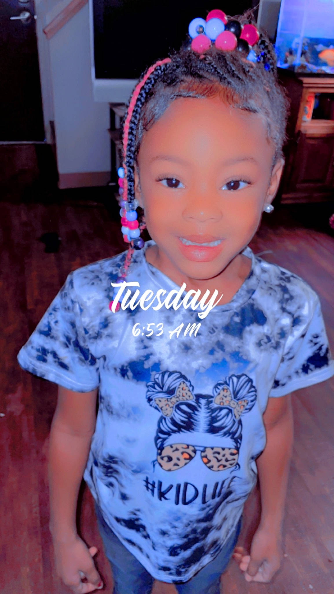 Ti'Lyah Malone joined the competition — help win amazing prizes! black_hair, blue, cheek, chin, cool, eye, face, facial_expression, forehead, hair, hairstyle, happy, head, joy, neck, person, purple, skin, sleeve, smile
