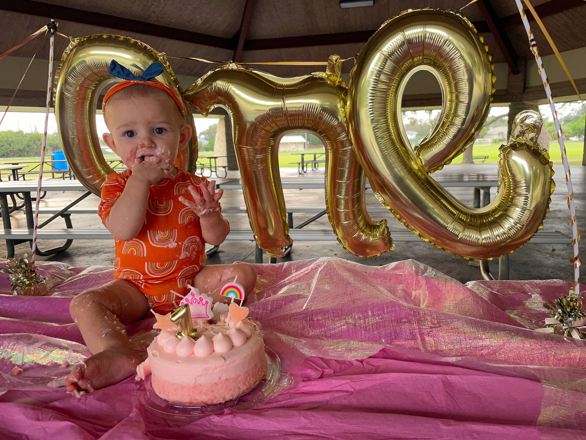 Gillian joined the competition — help win amazing prizes! baby, baby_toddler_clothing, cake, chair, child, dessert, event, flooring, fun, icing, leisure, magenta, musical_instrument, person, plant, purple, recreation, room, sitting, toddler