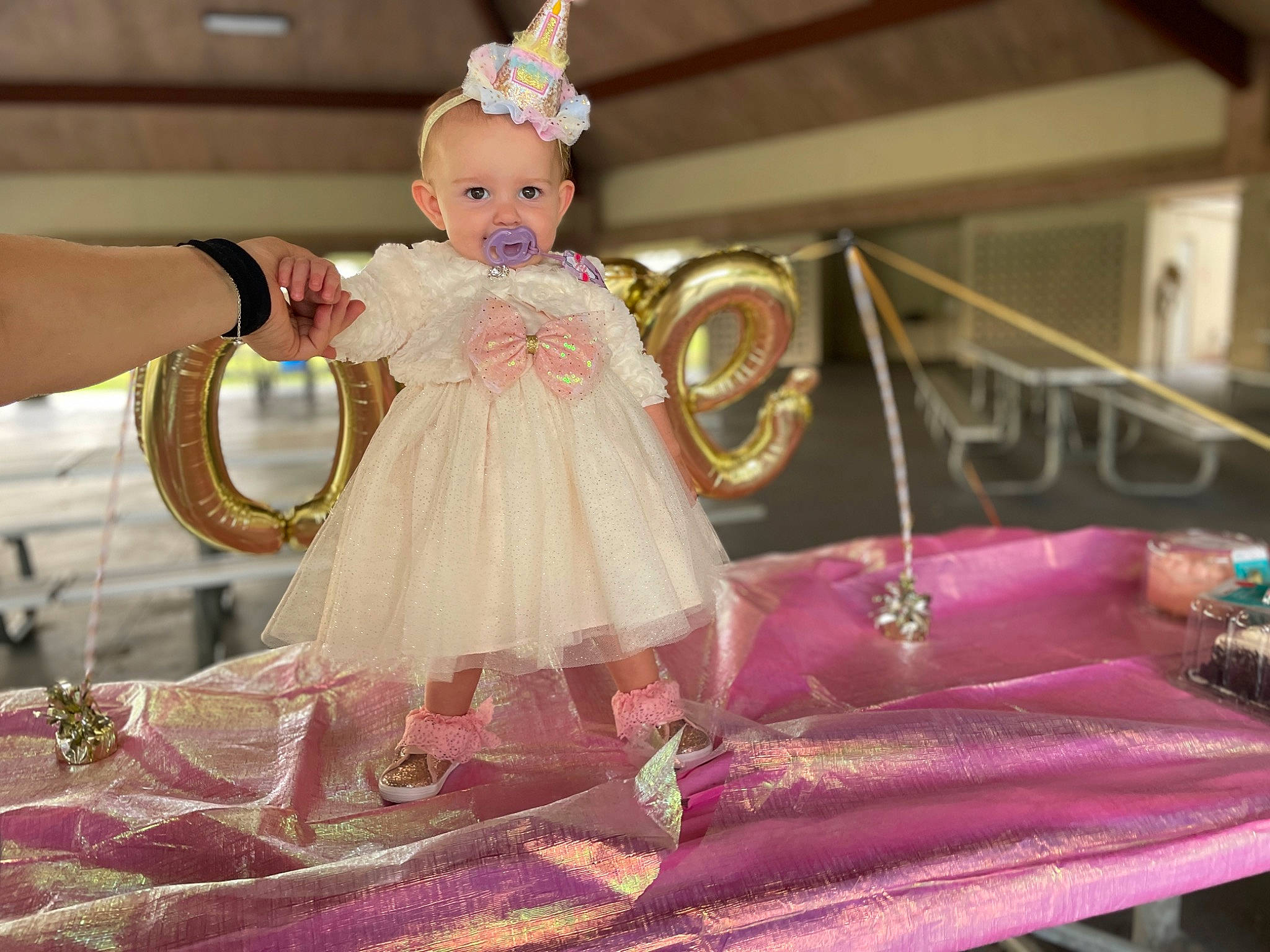 Gillian is registered to the contest to win money with this photo: barbie, bridal_accessory, crown, doll, dress, event, fashion_design, gown, happy, headgear, headpiece, jewellery, magenta, party_supply, person, pink, purple, textile, tiara, toy