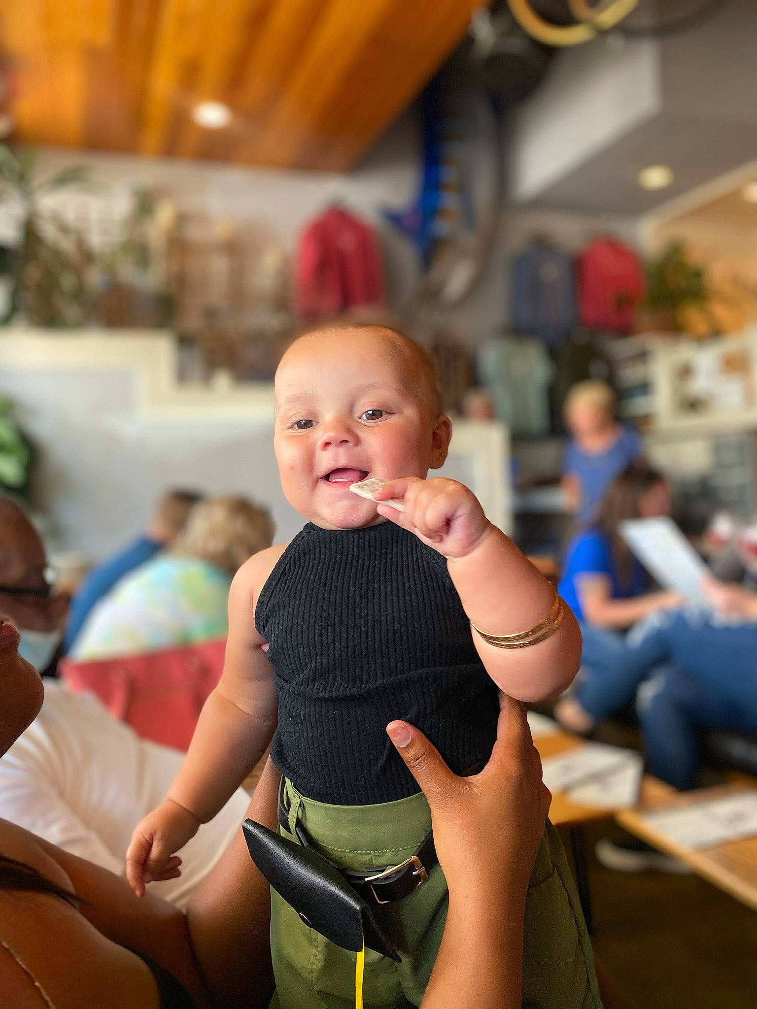 Aliyah joined the competition — help win amazing prizes! baby, baby_products, chair, child, event, flooring, fun, hairstyle, happy, leisure, person, recreation, room, sitting, smile, swimwear, toddler, vacation