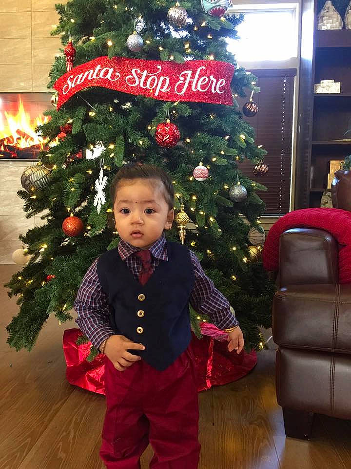 Krishal joined the competition — help win amazing prizes! child, christmas, christmas_decoration, christmas_tree, day, event, fun, holiday, person, toddler, tree