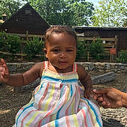 A?naya Gabrielle is registered to the contest to win money with this photo: child, fun, girl, grass, plant, play, recreation, smile, tree, vacation, vertebrate