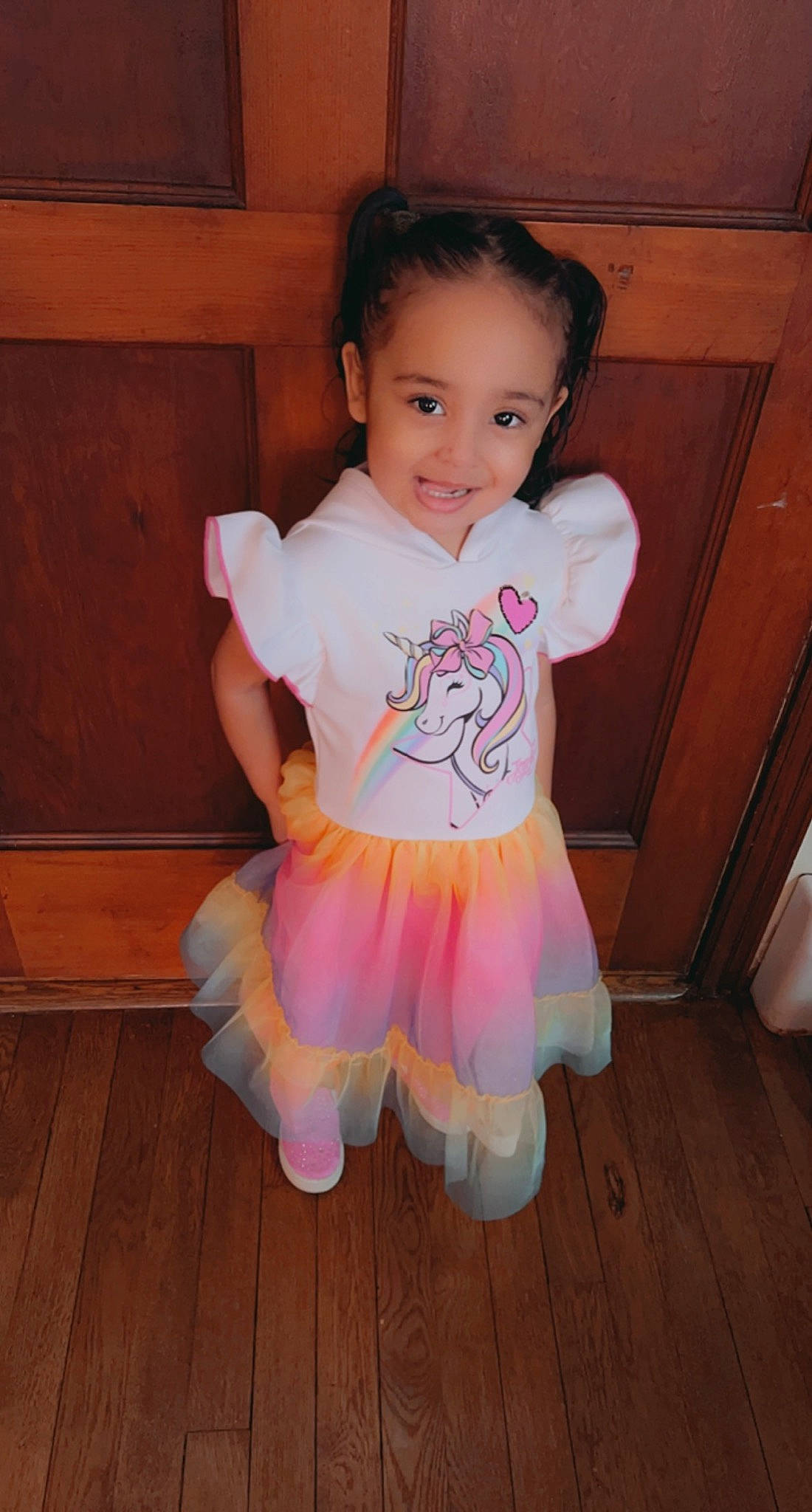 Legacy joined the competition — help win amazing prizes! baby, baby_toddler_clothing, ballet_tutu, child, face, flooring, fun, happy, hardwood, joy, magenta, pattern, peach, person, pink, ruffle, sleeve, smile, toddler, wood