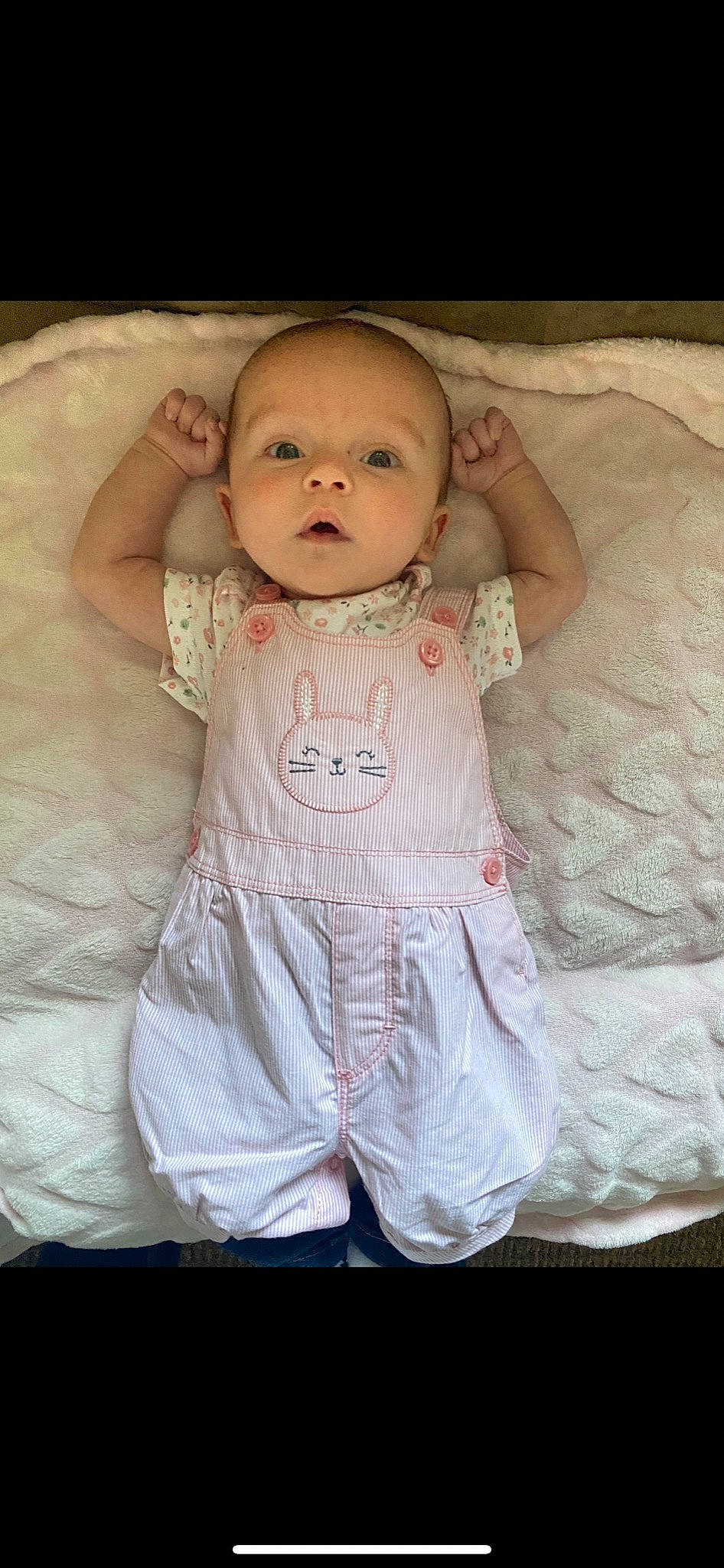 Lucille joined the competition — help win amazing prizes! baby, baby_toddler_clothing, bedding, cheek, comfort, dress, eye, eyelash, happy, head, iris, linens, lip, neck, nose, person, pink, skin, sleeve, textile