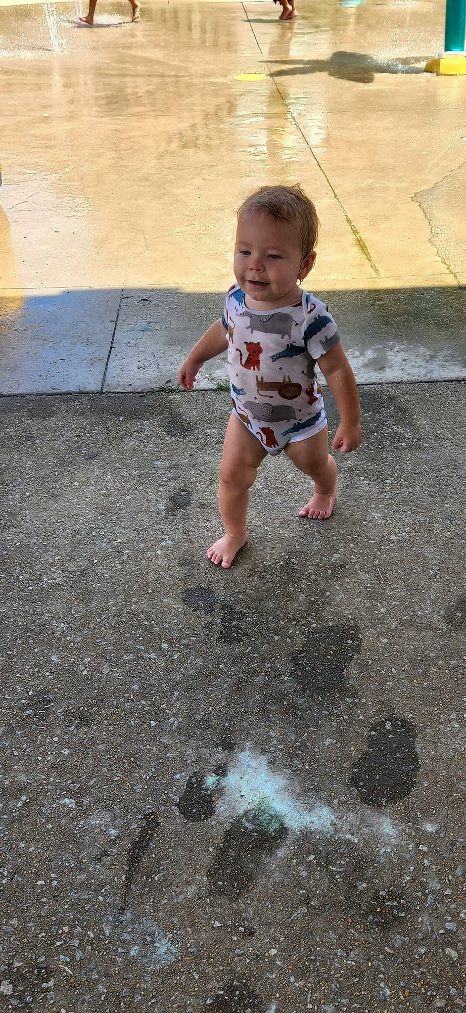 Logan joined the competition — help win amazing prizes! asphalt, baby, barefoot, child, concrete, floor, flooring, foot, fun, grass, happy, human_leg, leisure, people_in_nature, person, recreation, road_surface, sidewalk, soil, toddler