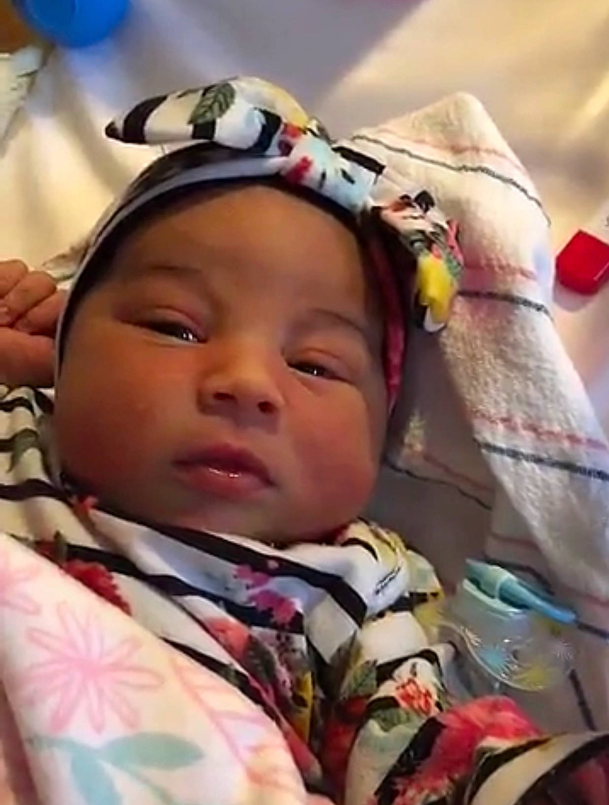 Jaslynn joined the competition — help win amazing prizes! baby, bedtime, cheek, child, ear, face, head, mouth, nose, person, skin, smile, toddler