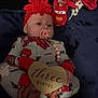 Ameiire joined the competition — help win amazing prizes! baby, infant, pacifier, headband, flower, toy_car, onesie, hand, wooden_sign, three_months, blanket, red_flowers, lying_down, cute, child, sleepwear, decor, person, indoor, closeup