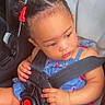 Jazmone is registered to the contest to win money with this photo: toddler, child, car_seat, safety_belt, red_bow, hair_bow, blue_dress, baby, seat, car_interior, cute, sitting, young_child, infant, child_seat, portrait, safety, small_child, baby_girl, curious
