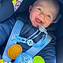 Zyan participe au concours pour gagner de l'argent avec cette photo : baby, child, car_seat, blue_jacket, pacifier, toy, smiling, happy, infant, seatbelt, blue_eyes, cute, outdoor, warm_clothing, closeup, face, playful, safety, young_child, bundle