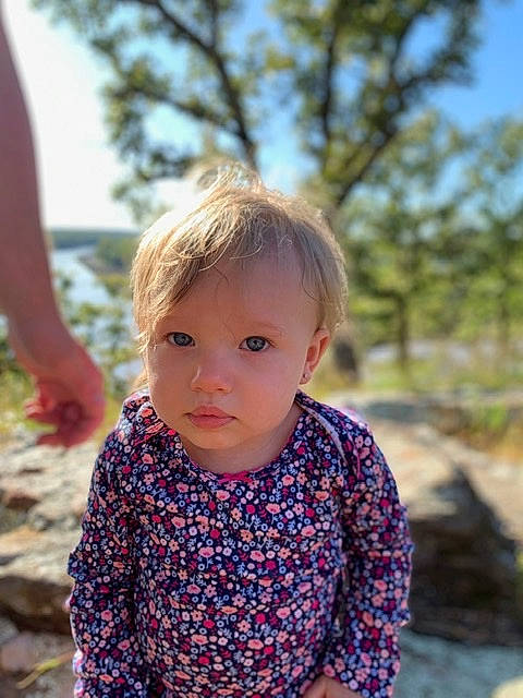 Addison joined the competition — help win amazing prizes! baby, child, design, eye, face, grass, outerwear, pattern, people, person, photography, plant, play, skin, smile, summer, toddler, tree, vacation