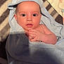 Vaelen is registered to the contest to win money with this photo: baby, towel, blue, hood, blanket, infant, child, hands, curious, face, skin, lying, soft, striped, clothing, newborn, portrait, indoors, cute, wrapped