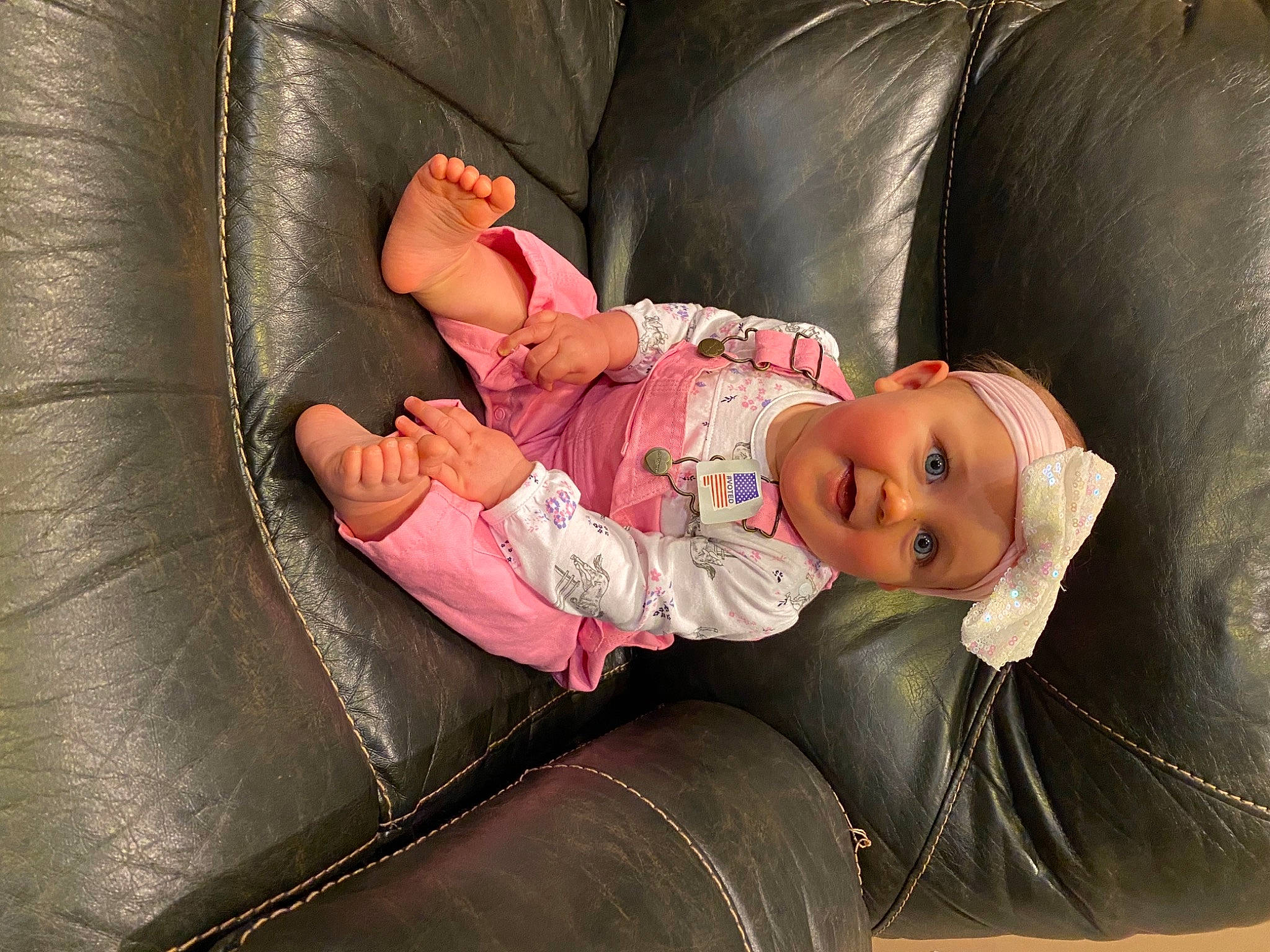 Evalyn joined the competition — help win amazing prizes! child, comfort, finger, headwear, leg, person, toddler