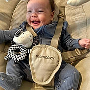 Lisa is registered to the contest to win money with this photo: baby, baby_boy, baby_girl, baby_seat, blue_clothing, child, comfort, cute, happy, indoor, infant, joy, moon_toy, plush_toy, portrait, seat, smiling, soft_toys, star_toy, straps