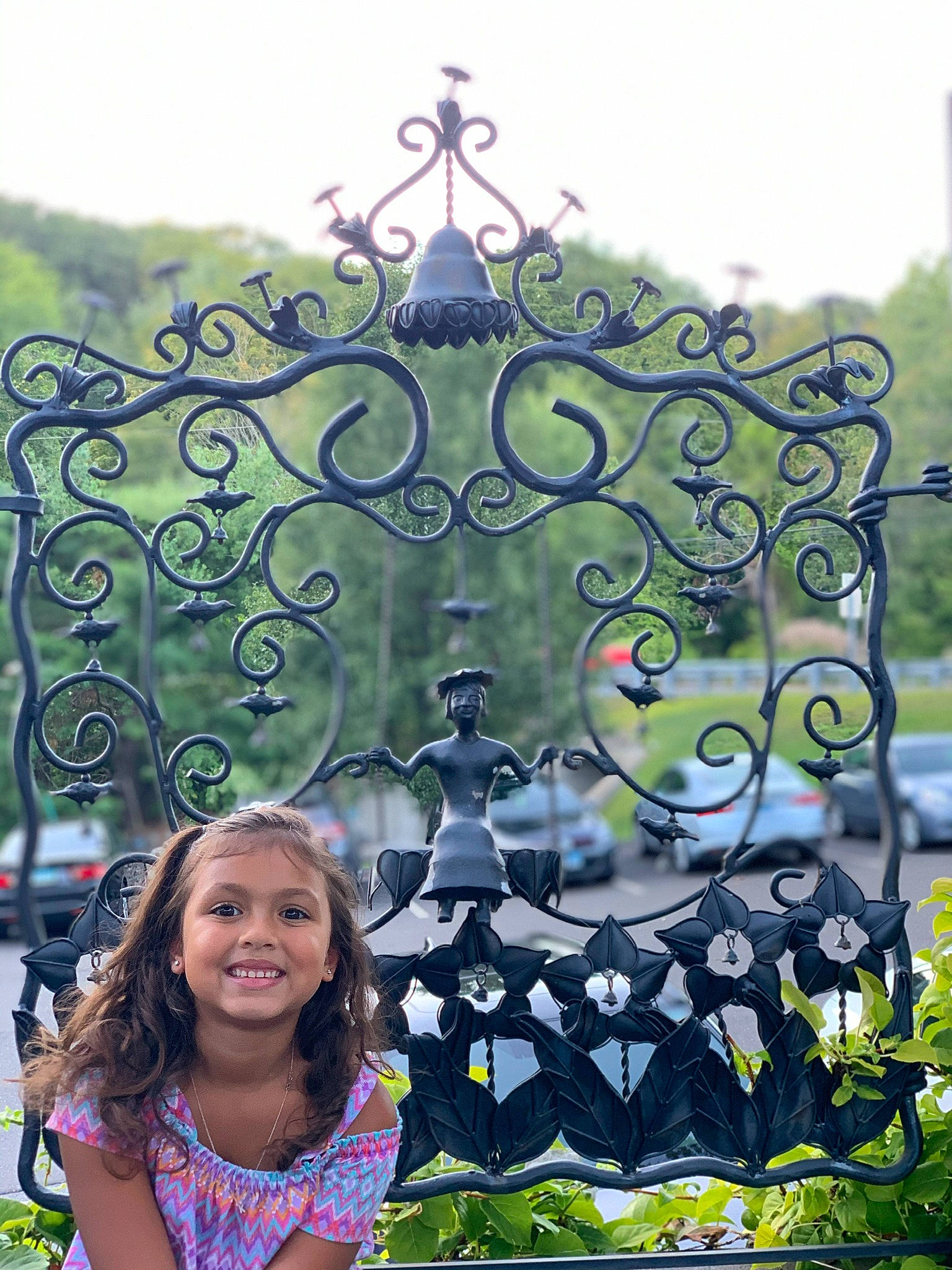 Kira joined the competition — help win amazing prizes! arch, blue, font, fun, garden, gate, grass, happy, jewellery, joy, leisure, metal, pattern, person, plant, pole, recreation, sky, smile, t_shirt