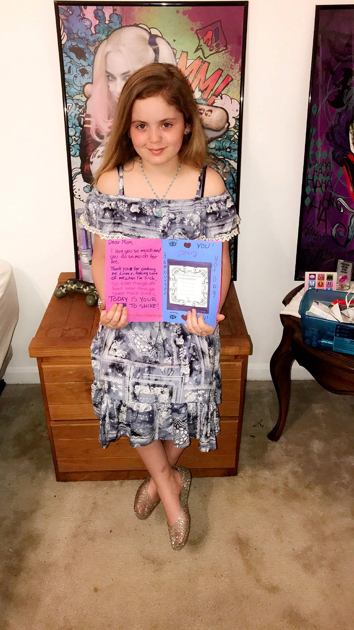 Elaina joined the competition — help win amazing prizes! brown_hair, fashion, fashion_design, hair_coloring, joy, leg, long_hair, pattern, person, pink, sitting, style