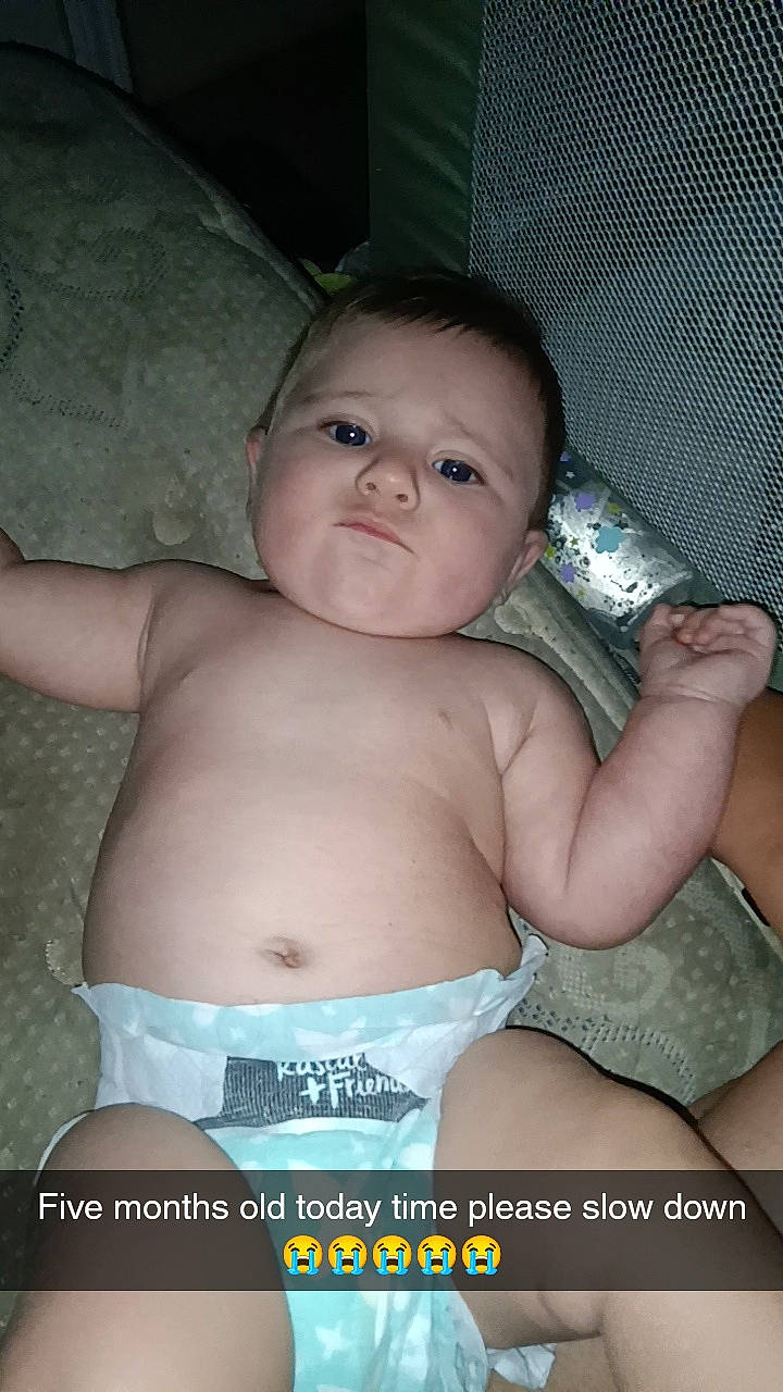 Karson is registered to the contest to win money with this photo: abdomen, baby, cheek, chest, child, diaper, elbow, eyelash, finger, happy, iris, mouth, muscle, person, product, skin, stomach, thigh, thumb, toddler