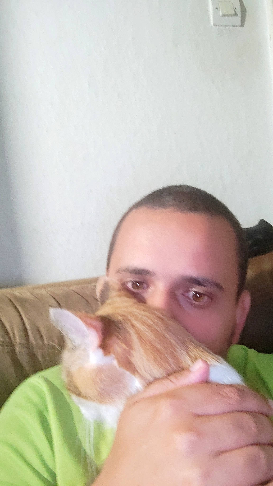 Mousse participe au concours pour gagner de l'argent avec cette photo : abdomen, beard, brown_hair, comfort, companion_dog, ear, eyebrow, eyelash, facial_hair, felidae, fur, gesture, happy, iris, jaw, lip, neck, nose, thumb, whiskers