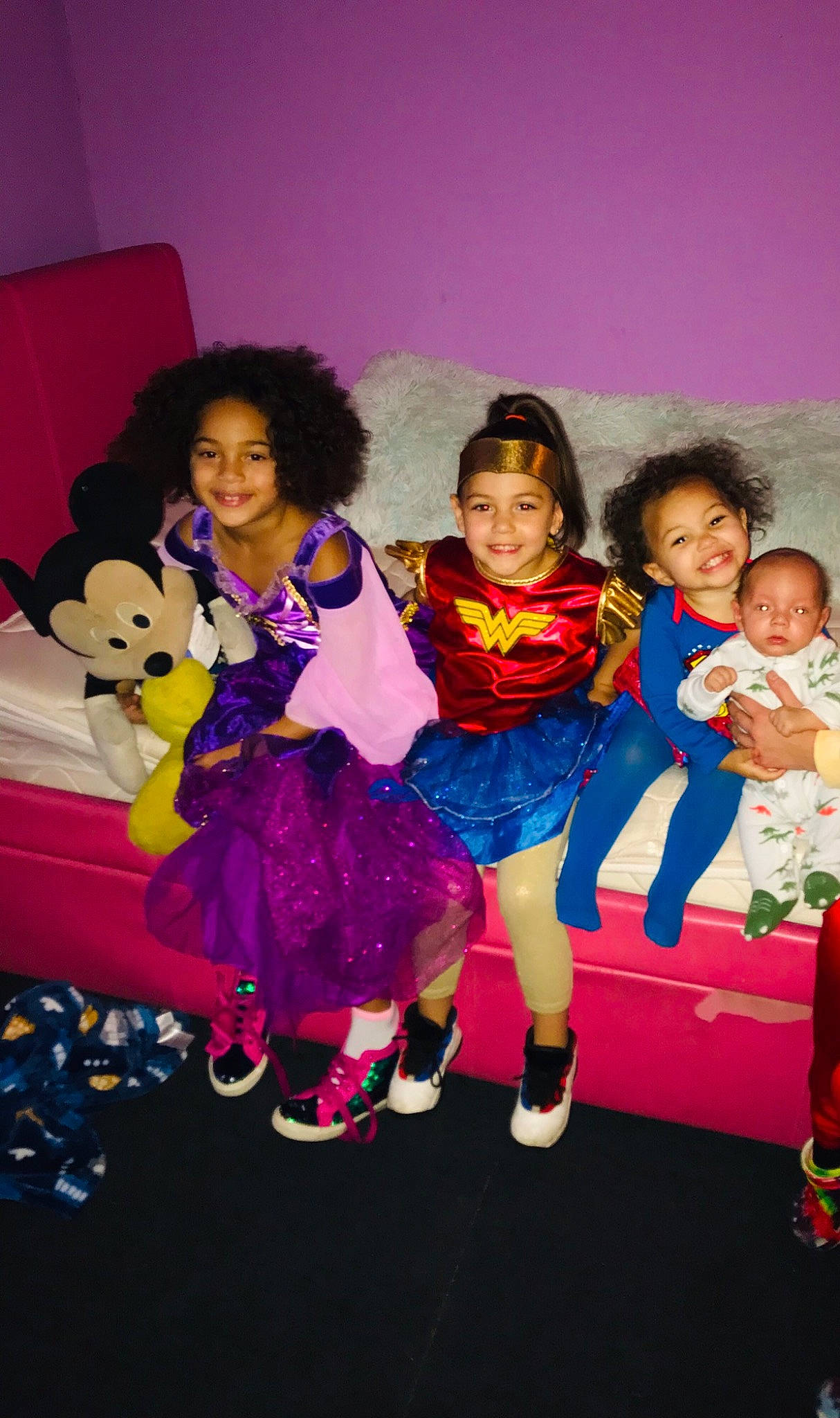 Jerrica is registered to the contest to win money with this photo: child, costume, event, fun, headwear, joy, magenta, party, person, photography, play, smile, toddler