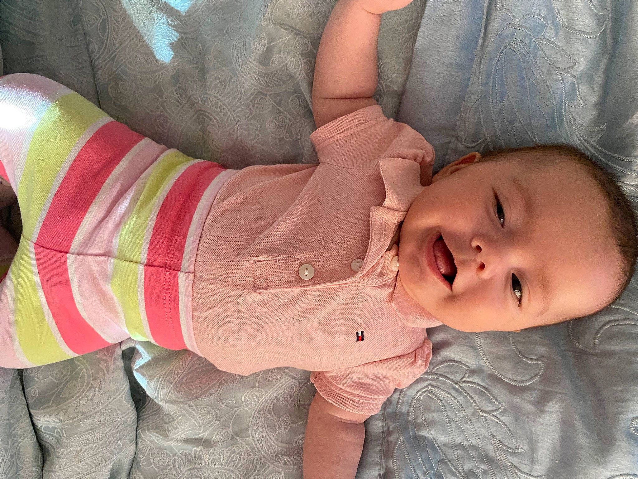 Lillie joined the competition — help win amazing prizes! baby, baby_toddler_clothing, beauty, cheek, child, clothing, comfort, finger, gesture, hand, human_body, lip, mouth, nose, outerwear, person, skin, sleeve, smile, textile