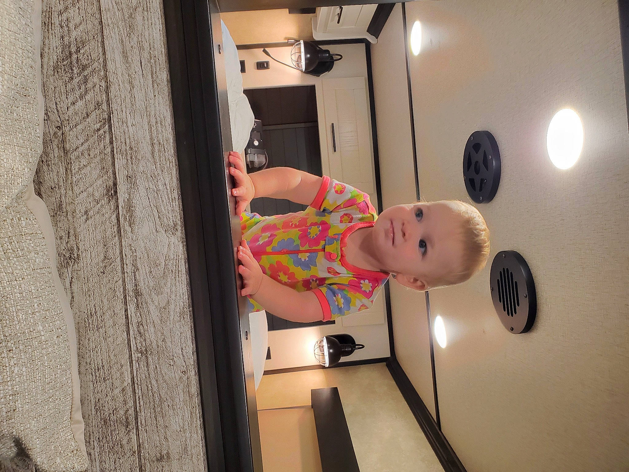 Felicity is registered to the contest to win money with this photo: art, audio_equipment, ceiling, child, door, flooring, fun, home_door, light_fixture, machine, magenta, metal, person, room, thigh, toddler, toy, vehicle_door, visual_arts, wood