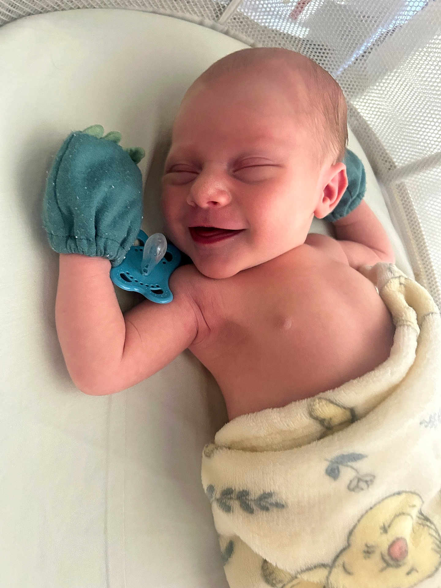 Isaiah Jr. joined the competition — help win amazing prizes! baby, smiling, sleeping, mittens, blanket, crib, infant, pacifier, cozy, cute, resting, newborn, soft, child, peaceful, wrapped, toddler, happy, face, skin