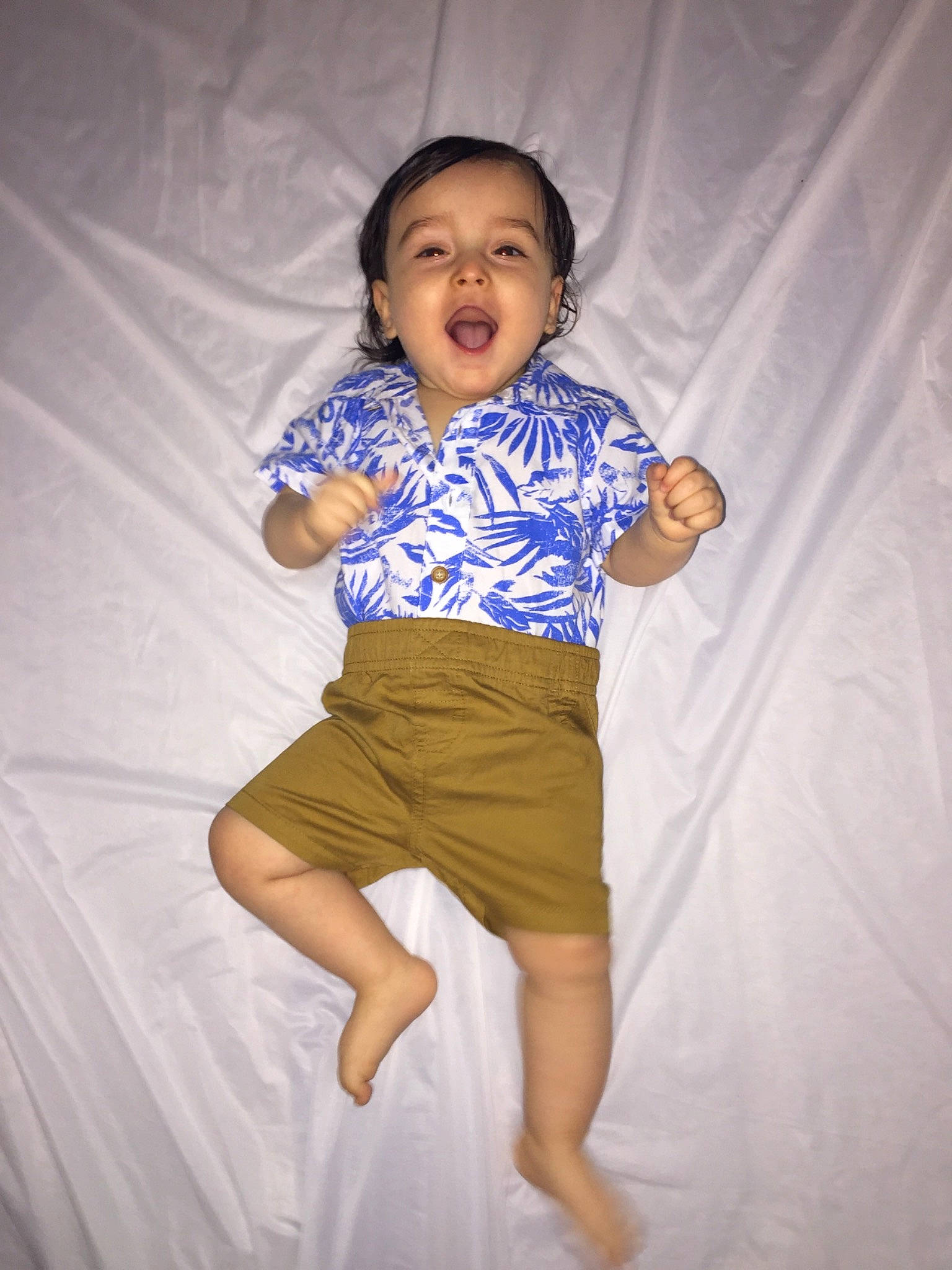 Adan joined the competition — help win amazing prizes! abdomen, arm, baby, barefoot, blue, child, fun, happy, head, leg, people, person, photography, skin, smile, standing, t_shirt, toddler, vacation, white