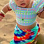 Hope is registered to the contest to win money with this photo: toddler, child, sand, beach, colorful_clothing, flower_clip, bracelet, necklace, shoes, standing, cute, portrait, outdoor, summer, playful, young_child, fashion, happy, person, closeup