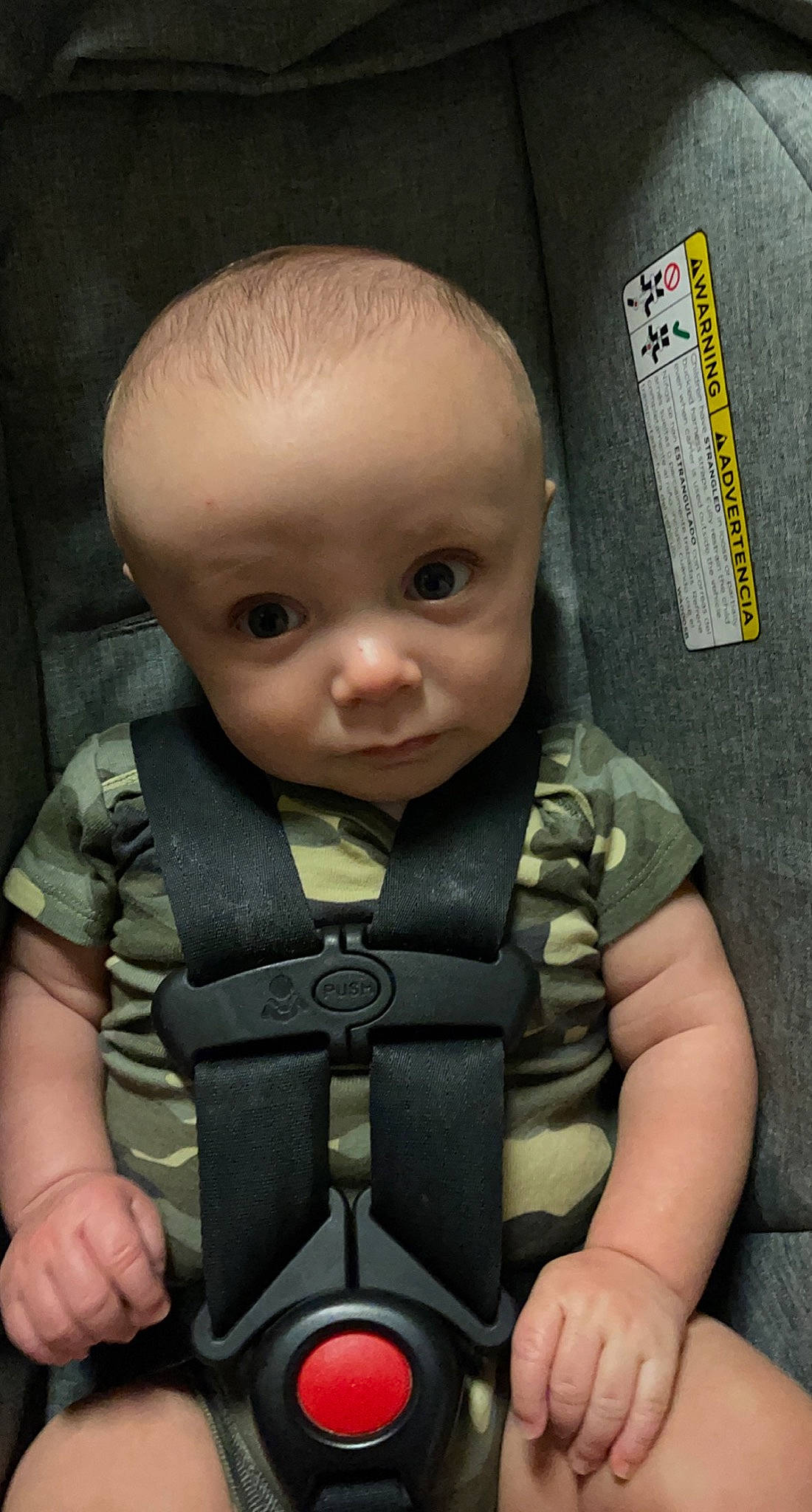 Brycen joined the competition — help win amazing prizes! auto_part, baby, baby_carriage, baby_toddler_clothing, car_seat, cheek, child, chin, comfort, eye, eyebrow, finger, iris, mouth, person, personal_protective_equipment, seat_belt, skin, sleeve, thumb