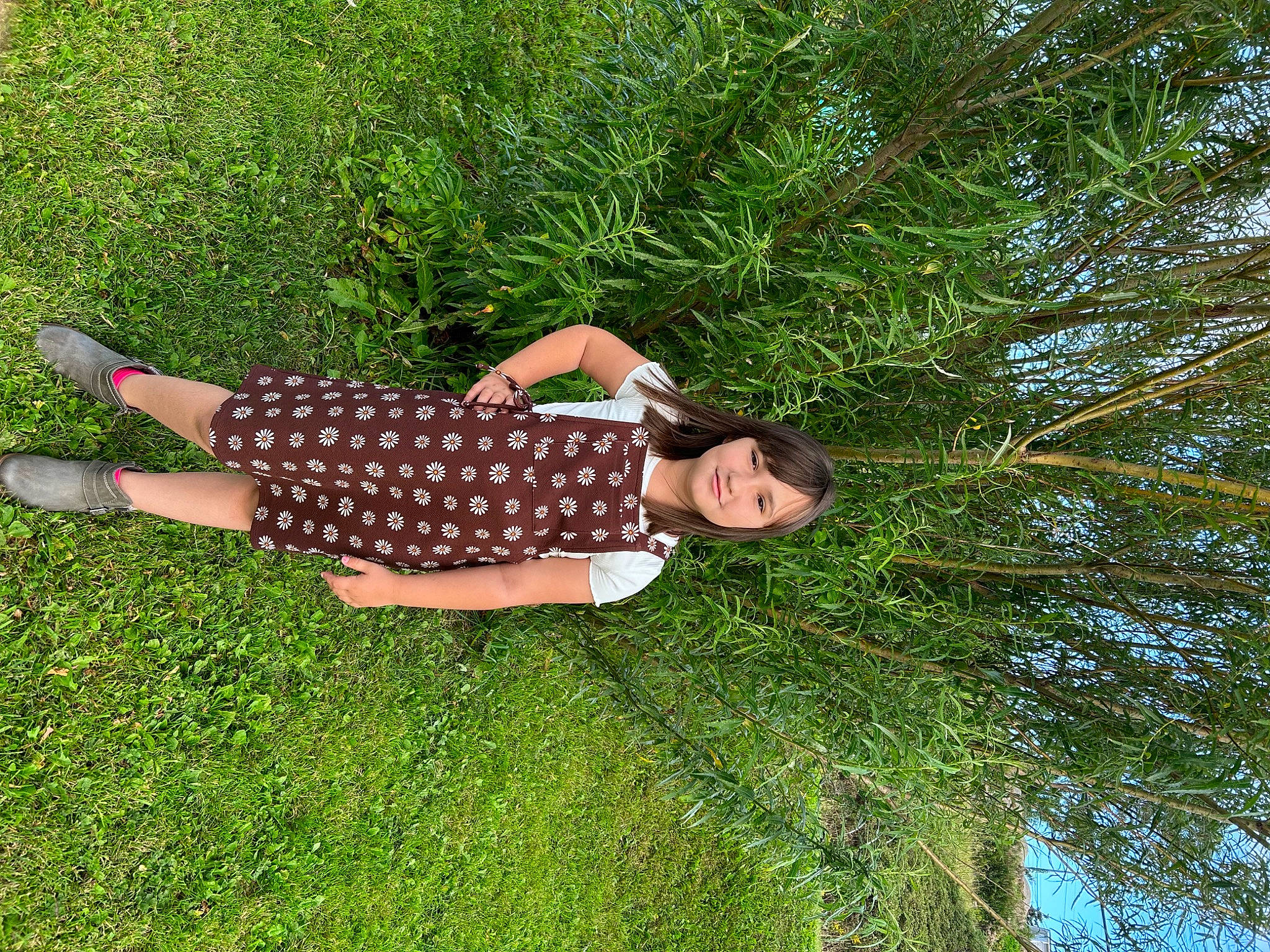 Gabriella joined the competition — help win amazing prizes! fun, garden, grass, grassland, groundcover, happy, human_leg, joy, landscape, leisure, pasture, pattern, people_in_nature, person, plant, shrub, sky, sunglasses, tree, vegetation