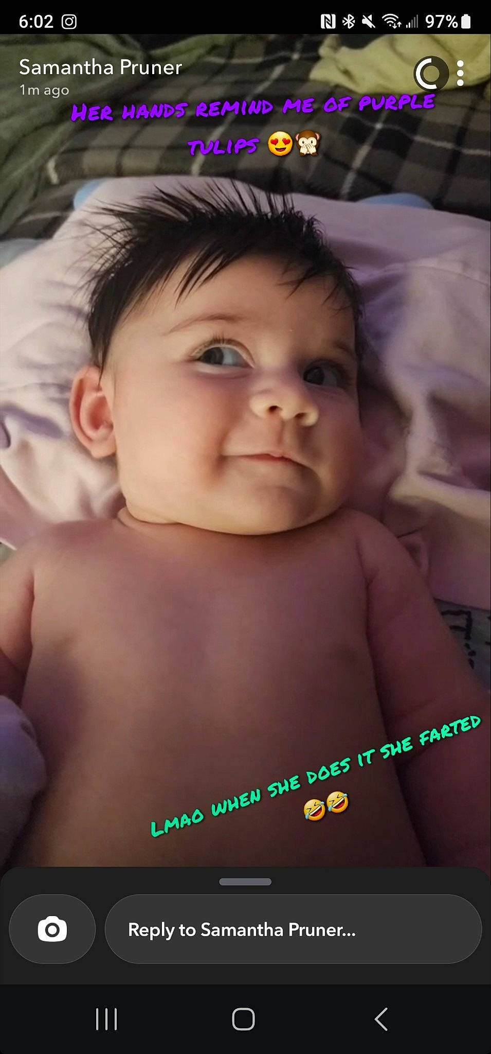 Alora joined the competition — help win amazing prizes! baby, black_hair, cheek, chest, child, eyebrow, eyelash, flash_photography, forehead, hair, happy, lip, mouth, neck, nose, person, photo_caption, product, skin, smile