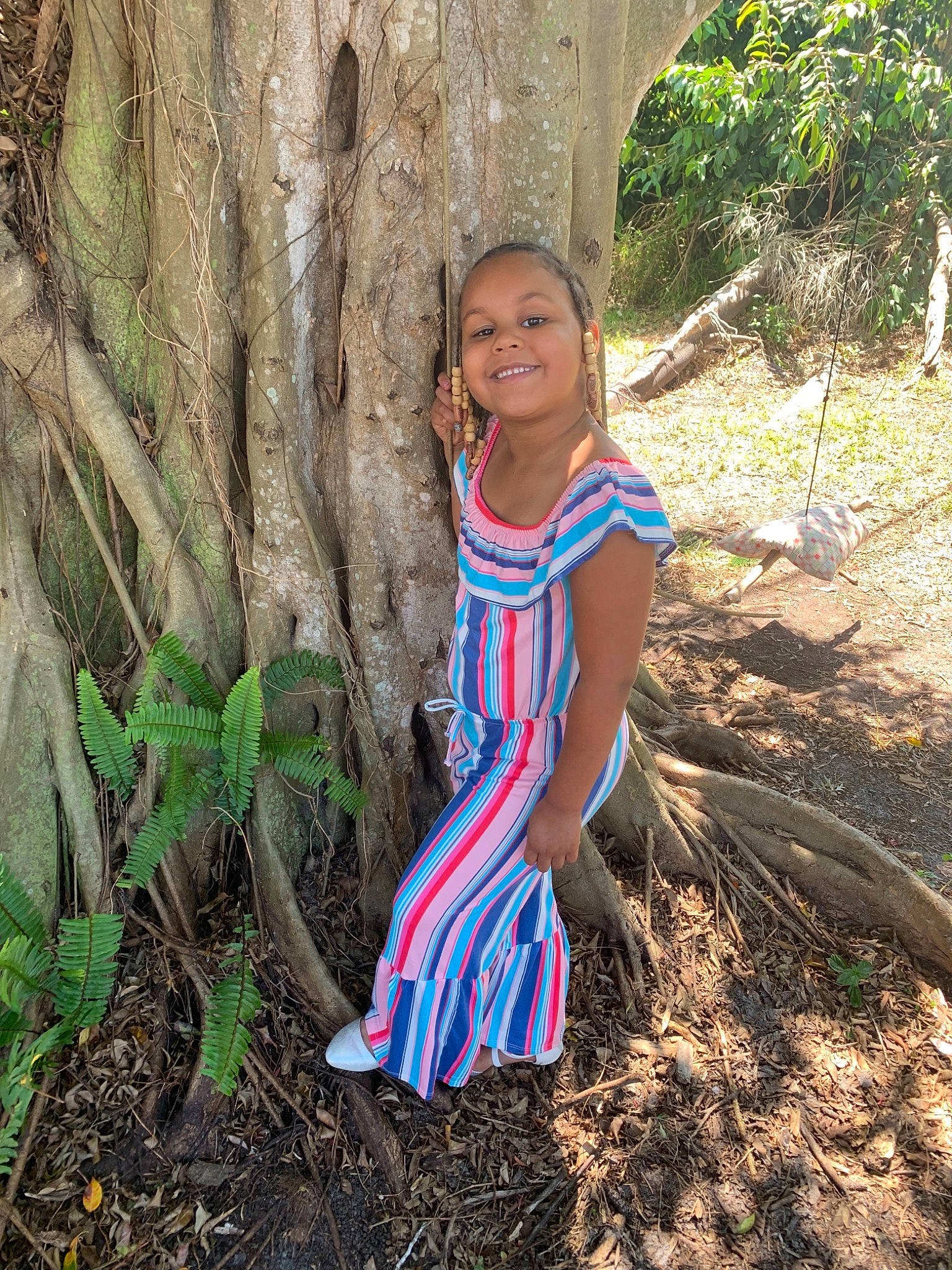Tylah Ethier joined the competition — help win amazing prizes! adaptation, child, dress, joy, jungle, people, person, plant, smile, toddler, tree, tribe, trunk, vacation, woody_plant