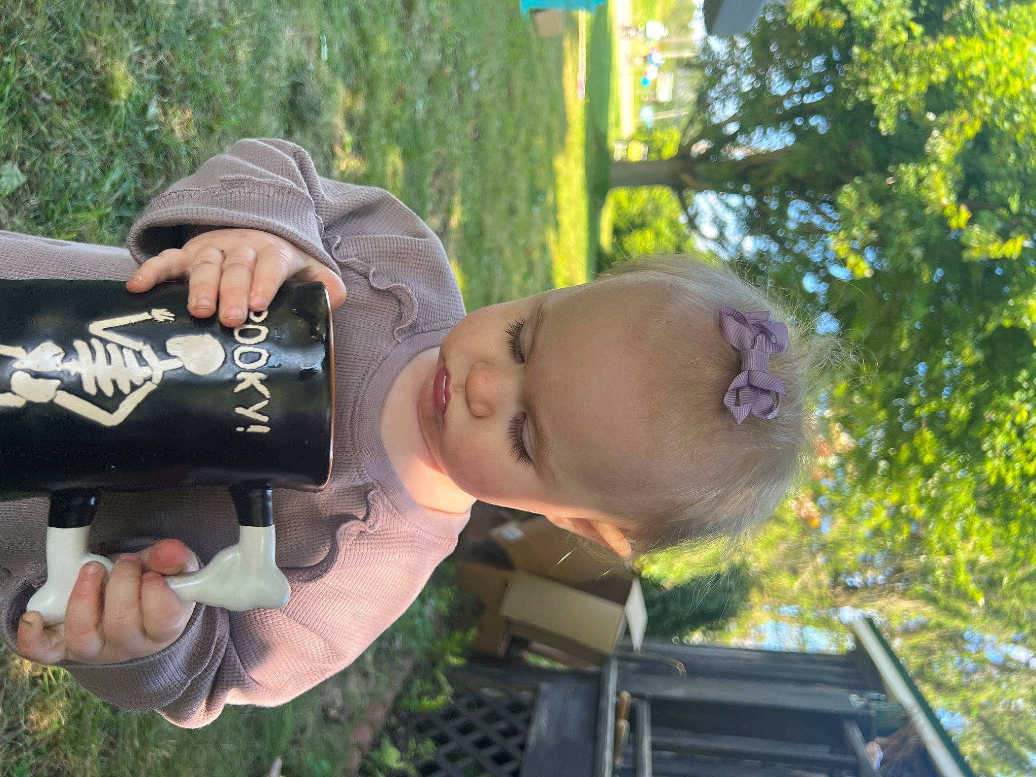 Charlotte joined the competition — help win amazing prizes! baby, cap, child, eyewear, fashion_accessory, fun, grass, happy, hat, leisure, people_in_nature, person, plant, recreation, t_shirt, toddler, tree