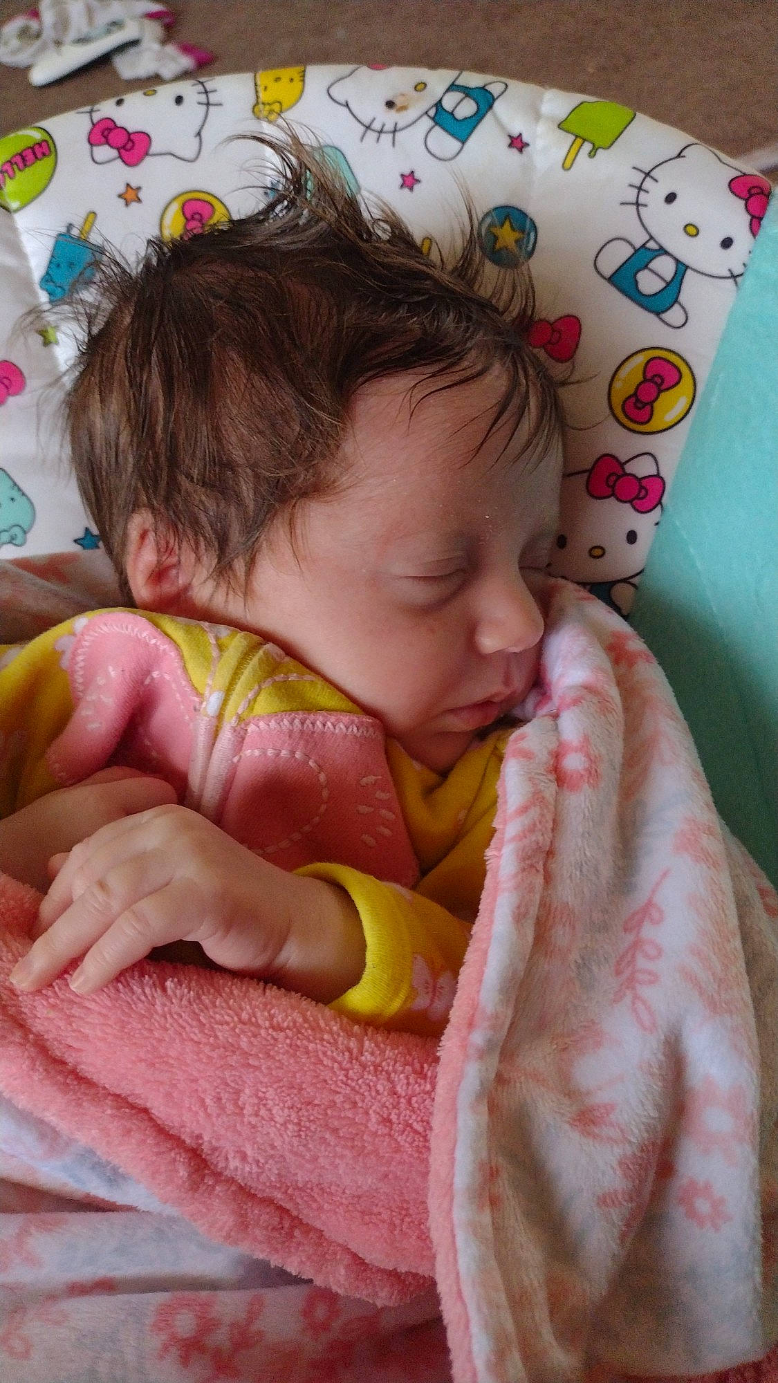 Holly is registered to the contest to win money with this photo: baby, baby_sleeping, baby_toddler_clothing, cheek, comfort, eyelash, finger, gesture, happy, iris, linens, lip, mammal, mouth, nail, nose, person, pink, skin, textile