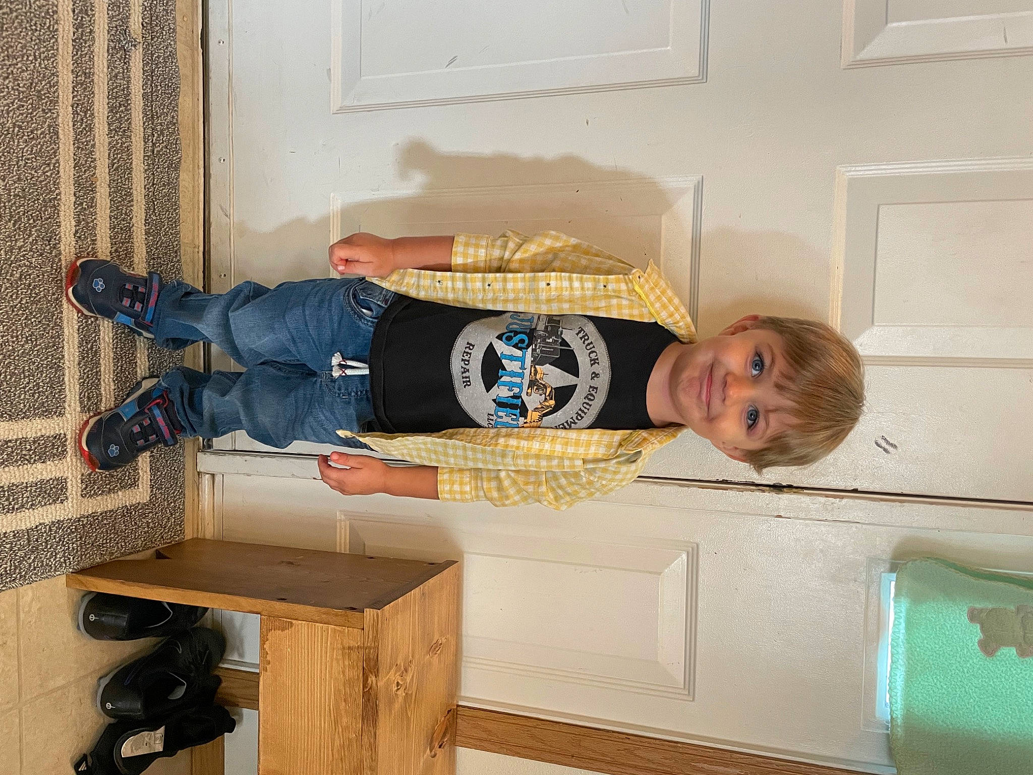 Ryder joined the competition — help win amazing prizes! cabinetry, comfort, cupboard, denim, drawer, floor, flooring, hardwood, hat, jeans, joy, person, room, shelf, shelving, smile, toddler, varnish, wood, wood_stain
