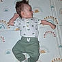 Scooter joined the competition — help win amazing prizes! adorable, baby, child, clothing, curious, cute, green_pants, indoor, infant, lying_down, patterned_mat, playmat, portrait, side_profile, small_hands, socks, soft_lighting, turtle_print, white_shirt, wild_hair