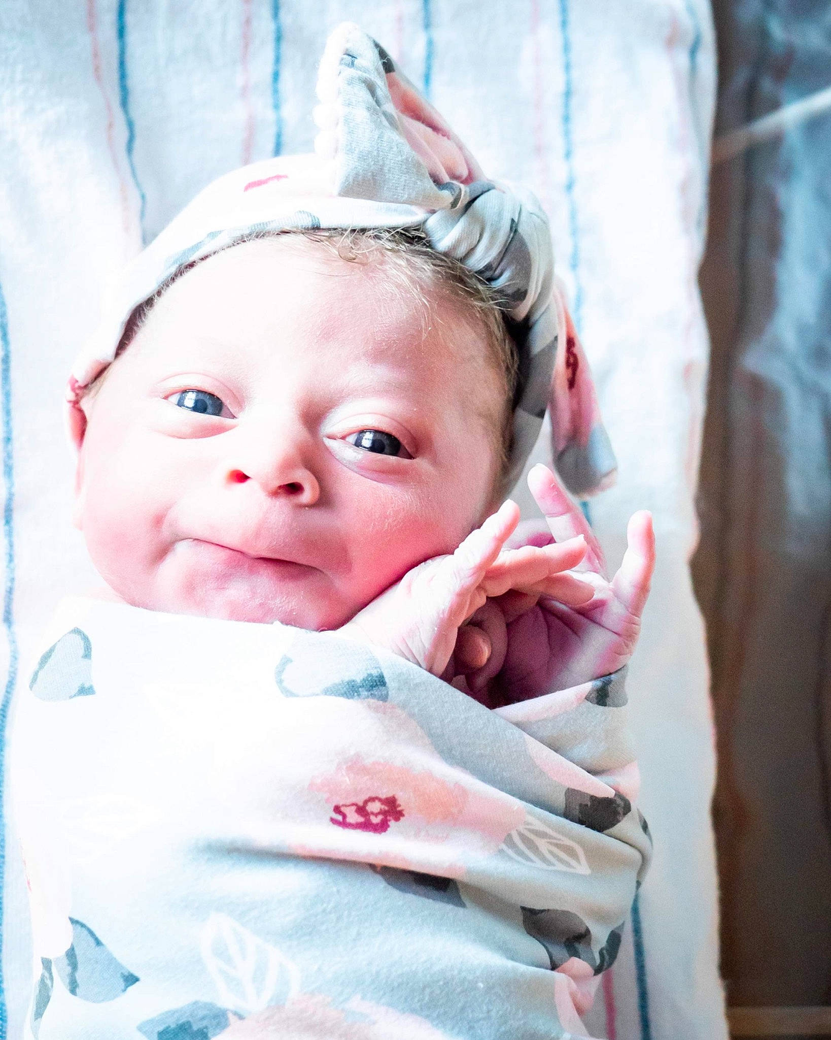 Kynley joined the competition — help win amazing prizes! baby, baby_products, beauty, cheek, child, daughter, ear, eye, face, facial_expression, happy, head, lip, nose, person, pink, product, skin, smile, textile