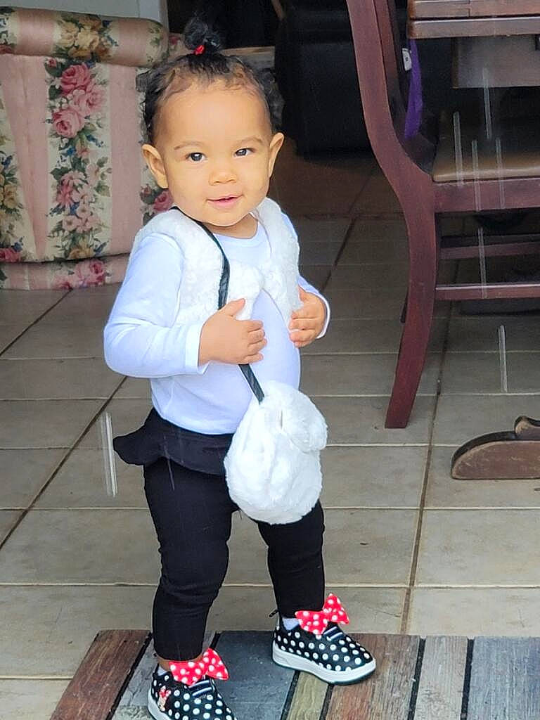 Lovie joined the competition — help win amazing prizes! baby, baby_toddler_clothing, child, flooring, fun, happy, head, human_leg, joint, knee, outdoor_shoe, person, photograph, pink, sitting, sleeve, snapshot, sneakers, thigh, toddler