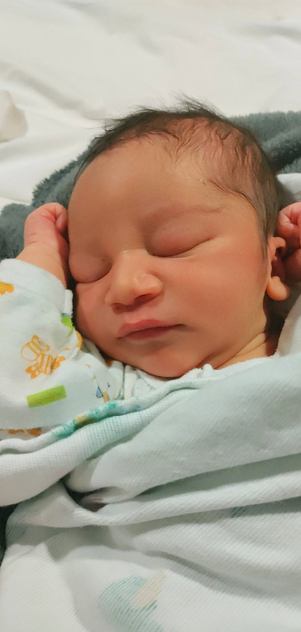 Jakobi joined the competition — help win amazing prizes! baby, baby_sleeping, baby_toddler_clothing, bedtime, cheek, child, comfort, eyebrow, eyelash, finger, forehead, iris, linens, lip, mouth, nap, nose, person, skin, sleep