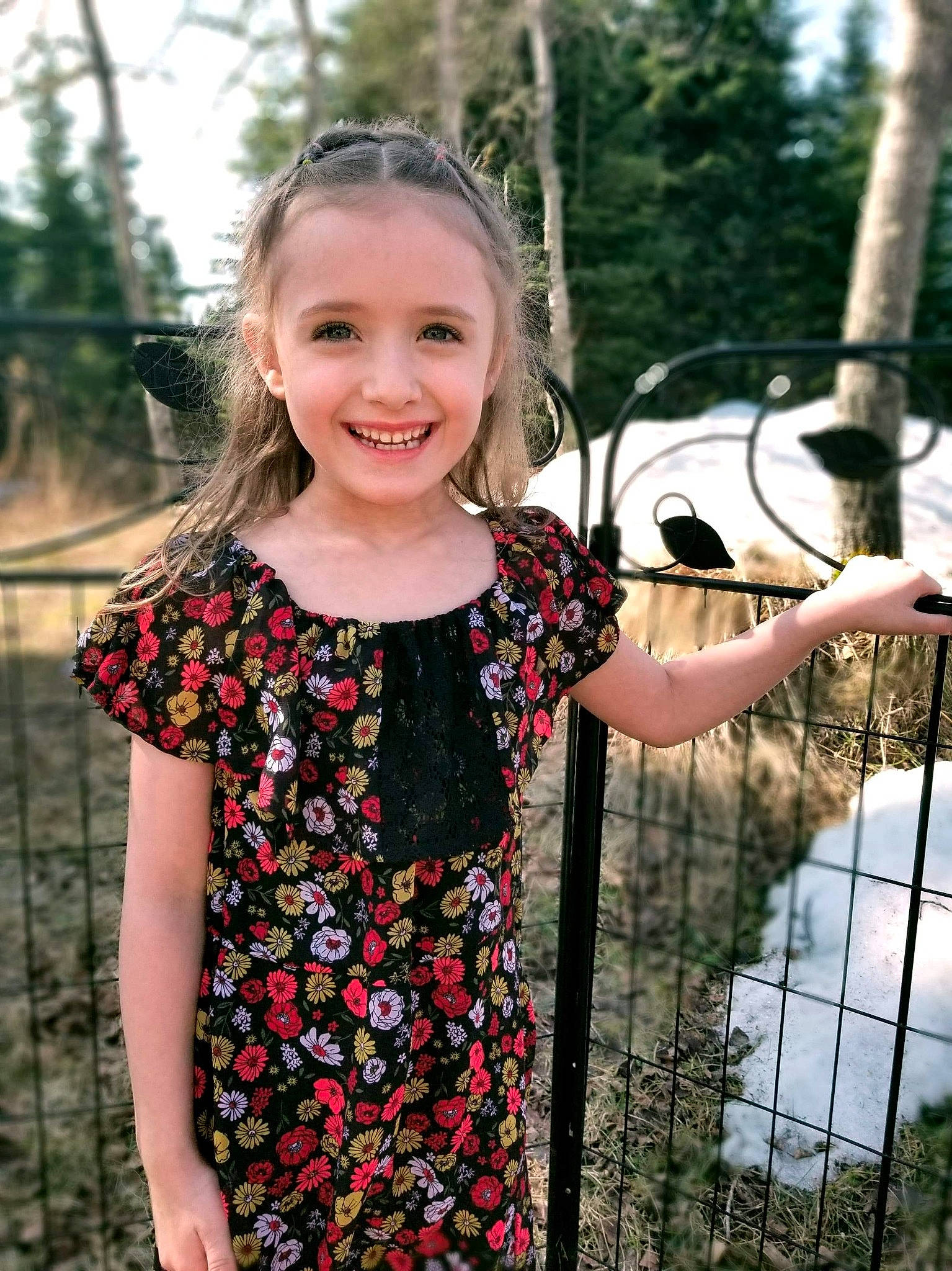 Aurora joined the competition — help win amazing prizes! child, child_model, dress, fawn, happy, joy, pattern, person, plant, shoulder, smile, summer, toddler, tree, vacation