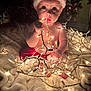 Aries is registered to the contest to win money with this photo: accessories, baby, birthdaycake, bodypart, cake, cream, dessert, face, finger, flower, flowerarrangement, hand, head, light, lighting, outdoors, person, photography, plant, portrait