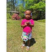 Sanaii joined the competition — help win amazing prizes! backyard, child, clothing, face, female, footwear, girl, grass, head, nature, outdoors, person, photography, plant, portrait, shoe, summer, tree, vegetation, yard