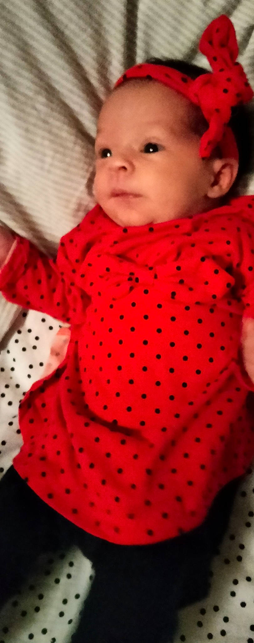 Kenzie is registered to the contest to win money with this photo: baby_toddler_clothing, beauty, black, child, clothing, collar, dress, human_body, neck, one_piece_garment, outerwear, pattern, person, photograph, pink, plaid, red, sleeve, textile, toddler