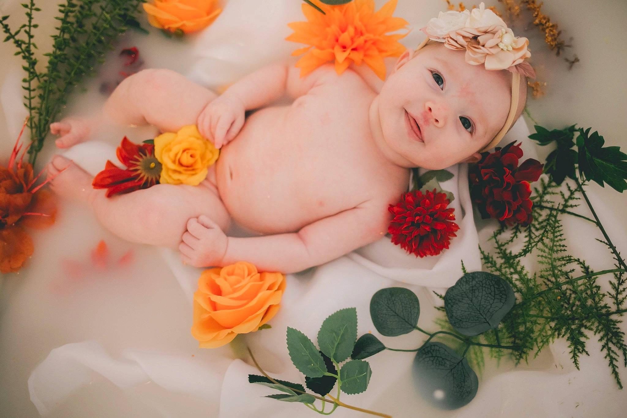 Memphis joined the competition — help win amazing prizes! baby, baby_toddler_clothing, child, finger, flower, garden_roses, hair_accessory, happy, headpiece, headwear, nail, orange, peach, person, petal, pink, plant, rose, rose_family, skin