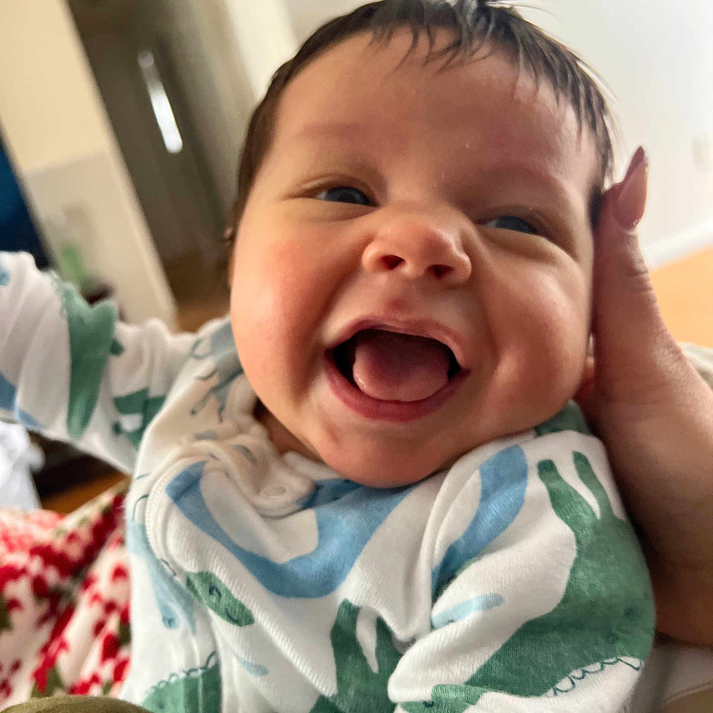Cameron is registered to the contest to win money with this photo: baby, babylaughing, bodypart, face, happy, head, laughing, mouth, newborn, person, photography, portrait, selfie, smile, teeth