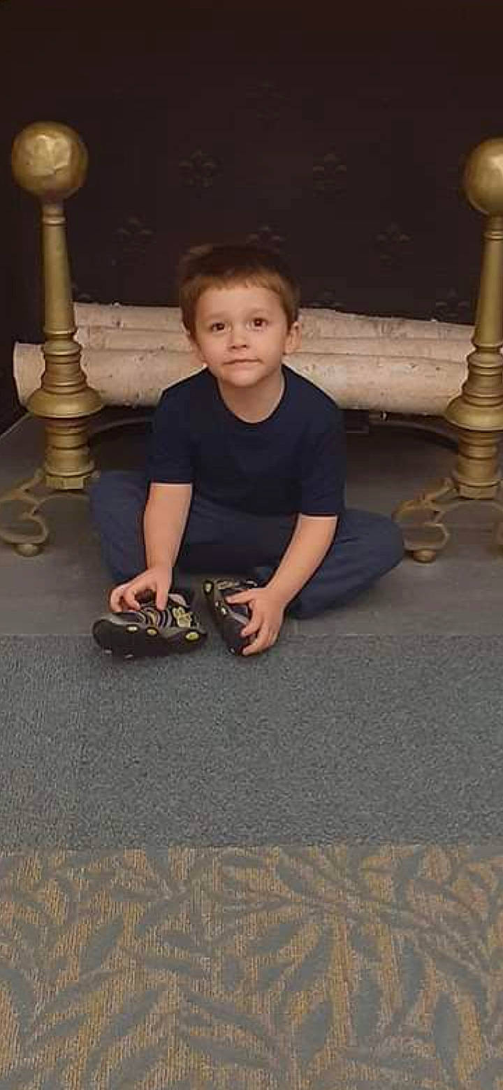 Gannon joined the competition — help win amazing prizes! arm, child, floor, flooring, leg, person, play, sitting, toddler