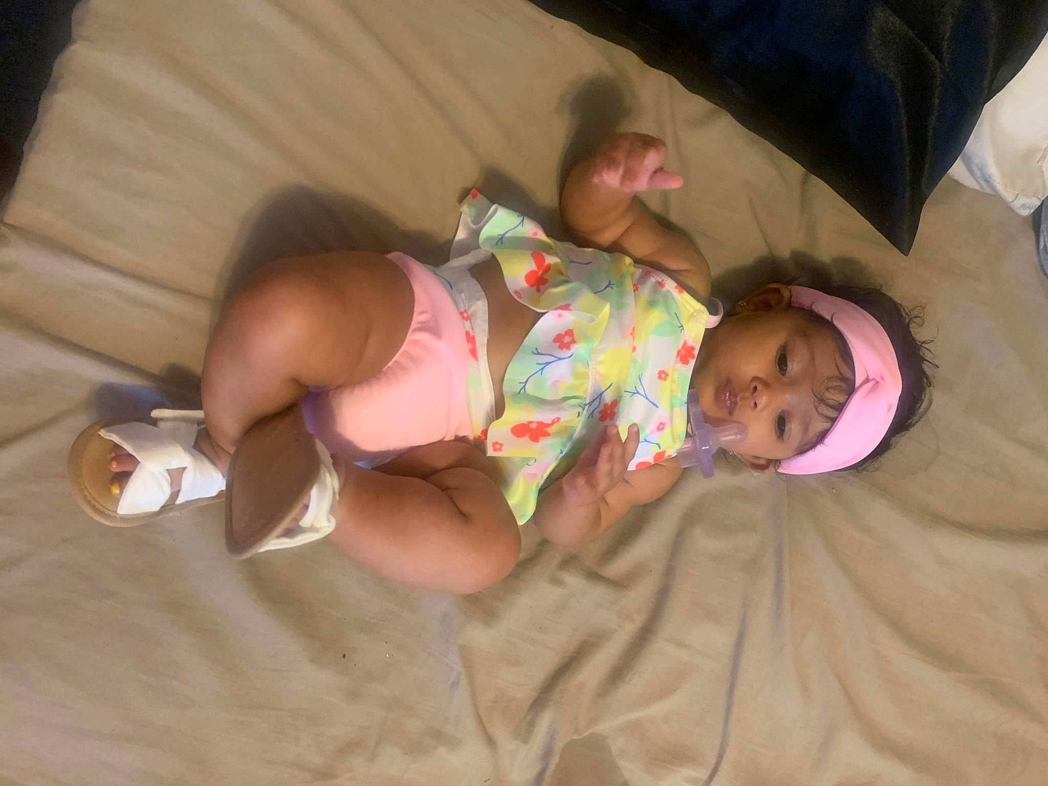 Aida joined the competition — help win amazing prizes! abdomen, arm, baby, baby_products, bed, bedtime, cheek, chest, child, comfort, finger, fun, headwear, knee, lap, leg, linens, mouth, person, thigh