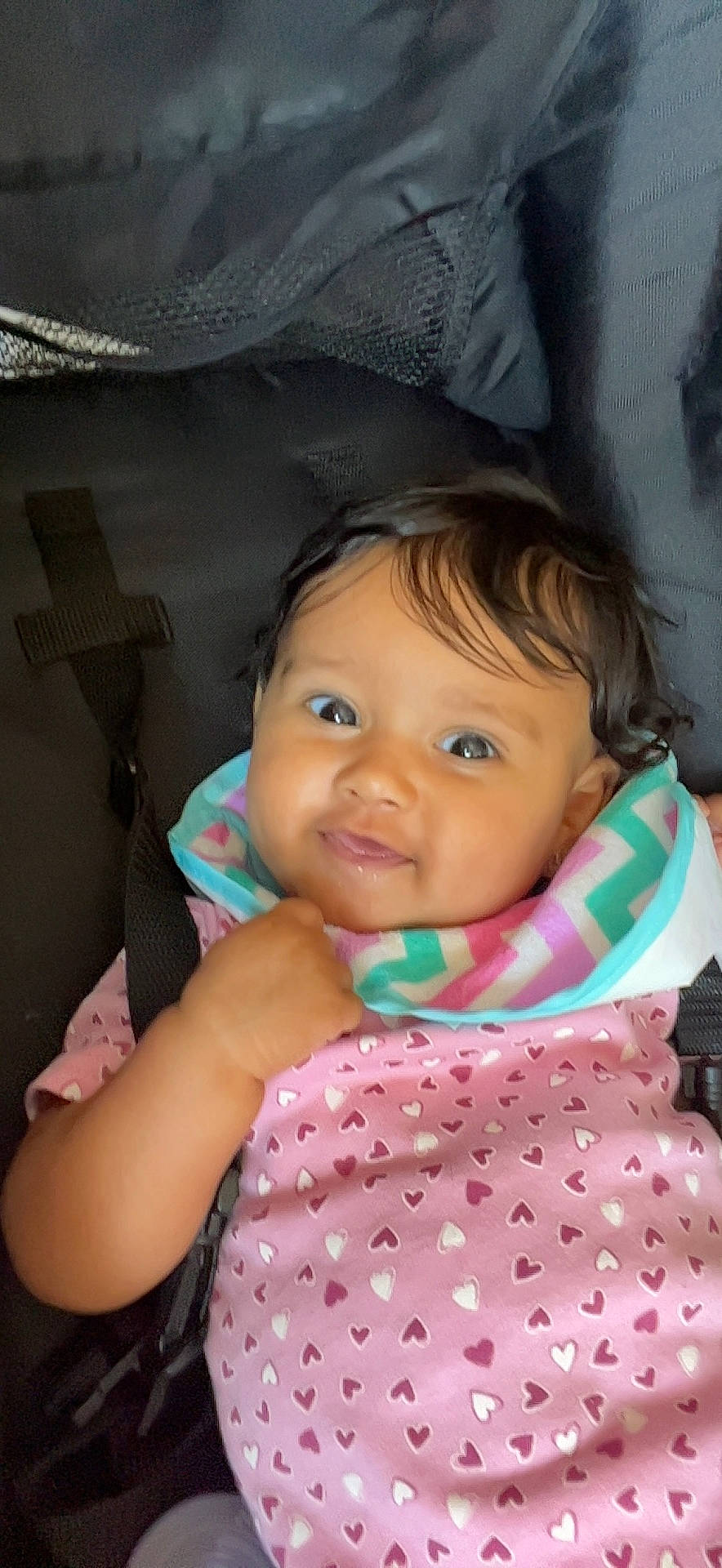 Aida is registered to the contest to win money with this photo: baby, baby_toddler_clothing, beauty, cheek, child, comfort, eye, eyebrow, eyelash, gesture, happy, iris, lip, nose, person, pink, skin, sleeve, smile, textile