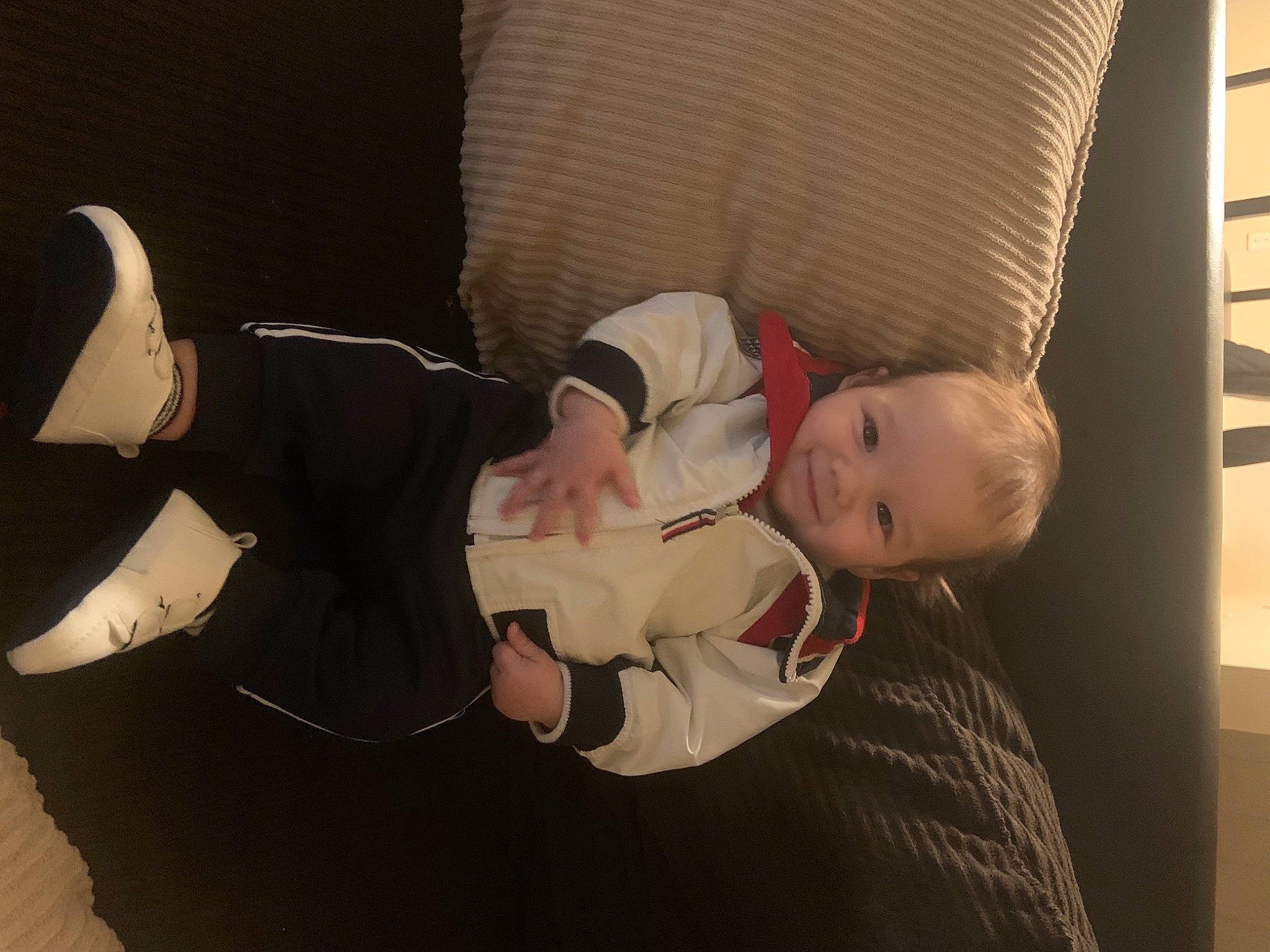 Javier joined the competition — help win amazing prizes! baby, baby_products, baby_toddler_clothing, boot, child, comfort, home_accessories, human, joy, lamp, linens, person, slipcover, sock, throw_pillow