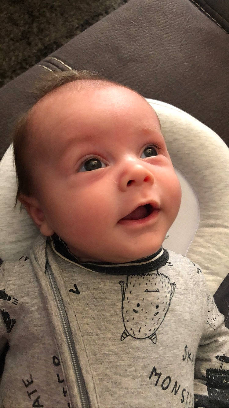 Julien joined the competition — help win amazing prizes! baby, cheek, child, chin, face, forehead, head, lip, mouth, nose, person, skin, smile, toddler